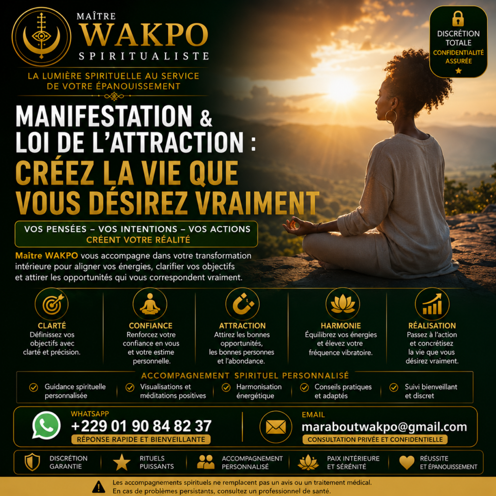Manifestation et Loi de l’Attraction : Créez la Vie que Vous Désirez