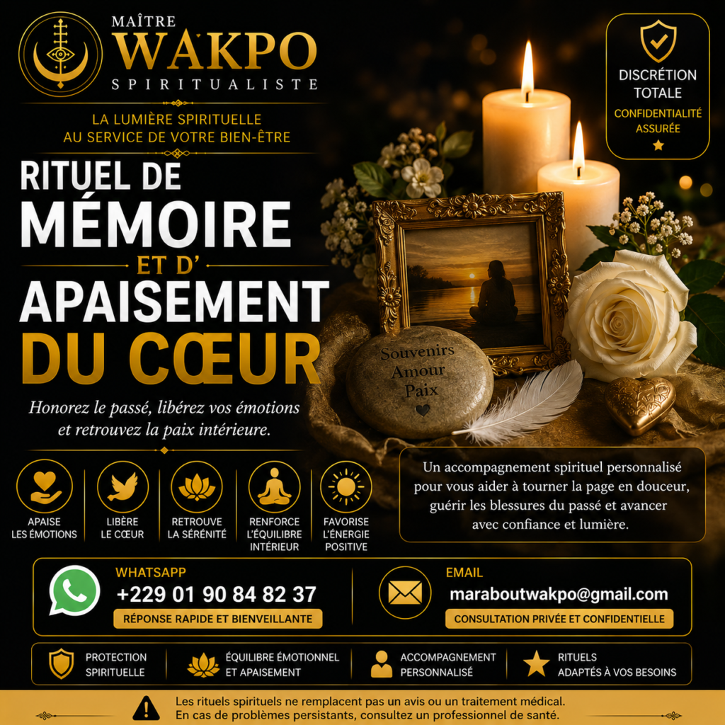 Rituel de Mémoire et d’Apaisement du Cœur